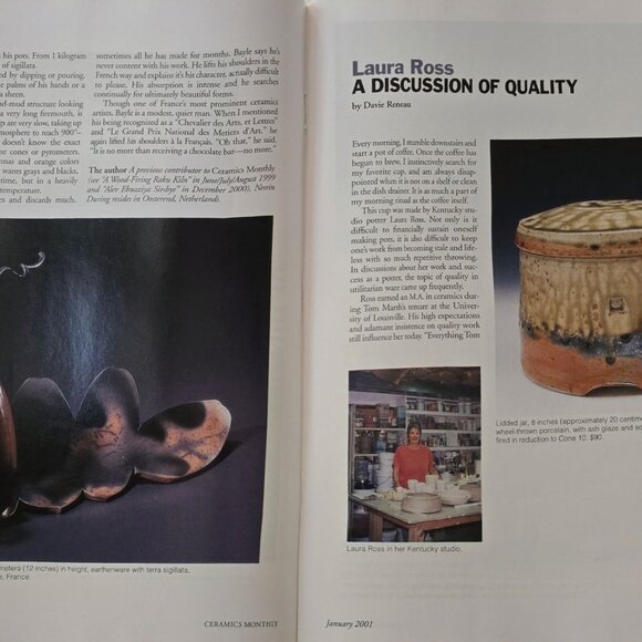 Ceramics Monthly Magazine January 2001 Featuring Making Pottery In Turkey - Picture 12 of 16